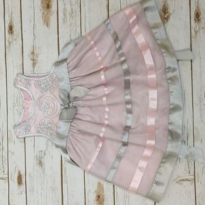 Bonnie Baby Pink/Gray Dress 24M